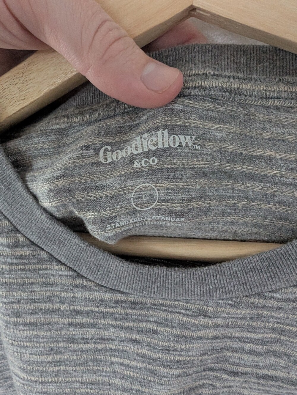 Goodfellow & Co Gray Heathered Short Sleeve Crew Tee - Picture 2 of 3
